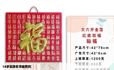 18岁后改名字麻烦吗