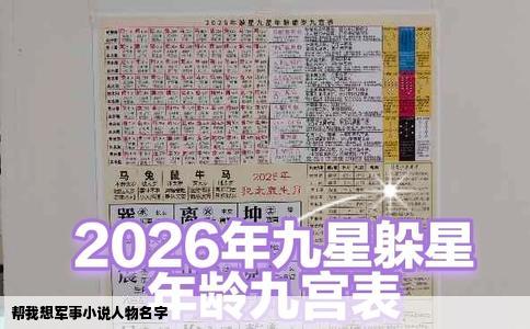 帮我想军事小说人物名字