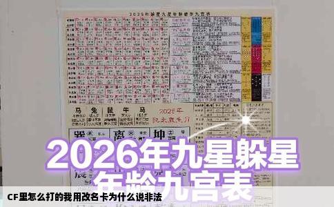 CF里怎么打的我用改名卡为什么说非法