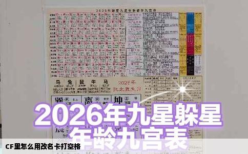 CF里怎么用改名卡打空格