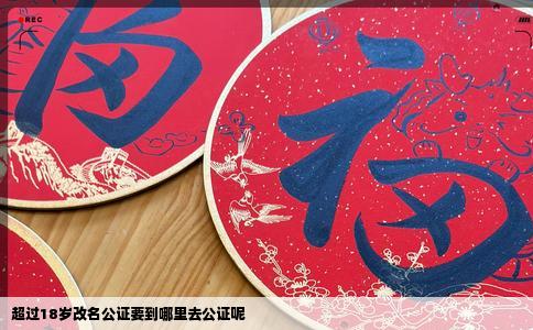 超过18岁改名公证要到哪里去公证呢