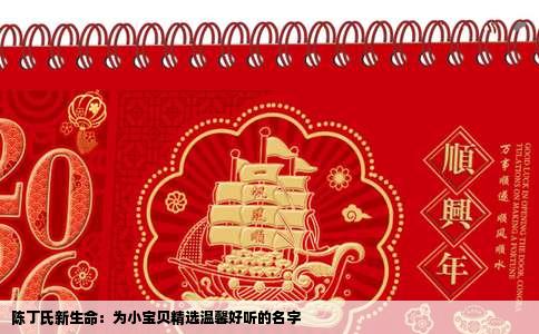 陈丁氏新生命：为小宝贝精选温馨好听的名字