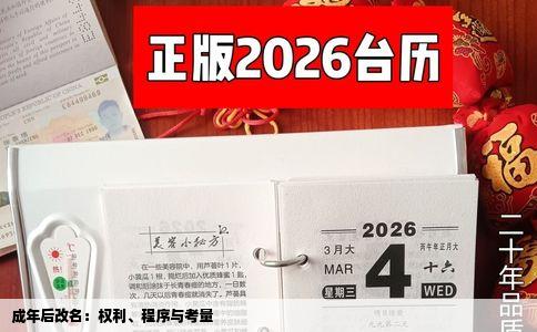 成年后改名：权利、程序与考量