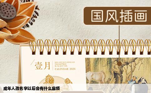 成年人改名字以后会有什么麻烦