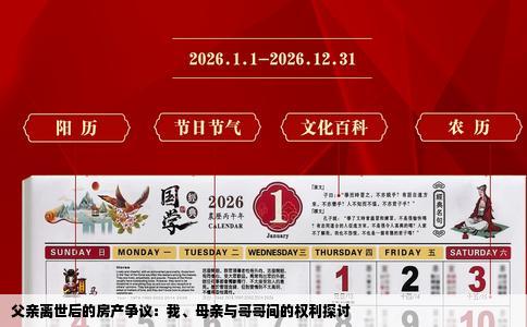 父亲离世后的房产争议：我、母亲与哥哥间的权利探讨