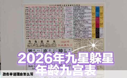 改名申请理由怎么写
