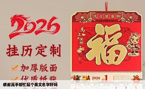 感谢高手帮忙起个英文名字好吗