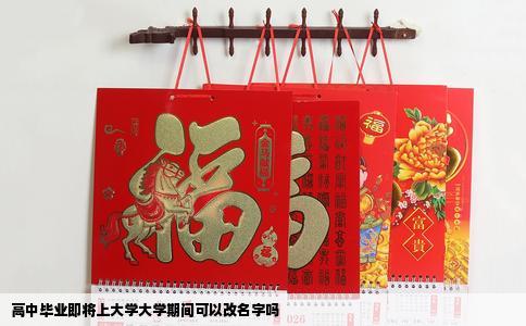 高中毕业即将上大学大学期间可以改名字吗