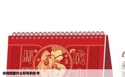 给狗狗取什么好听的名字