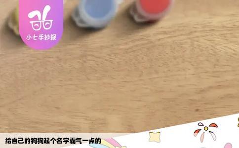 给自己的狗狗起个名字霸气一点的