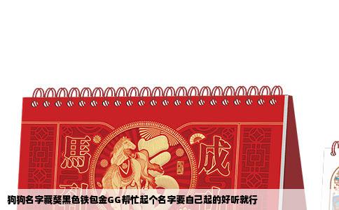 狗狗名字藏獒黑色铁包金GG帮忙起个名字要自己起的好听就行