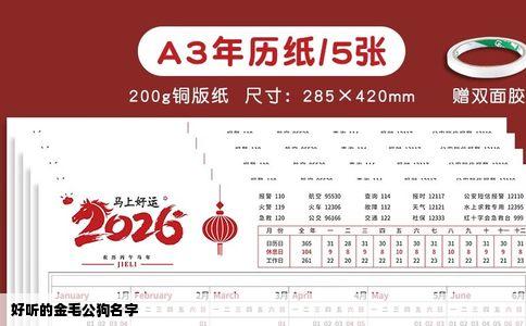 好听的金毛公狗名字
