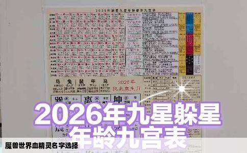 魔兽世界血精灵名字选择