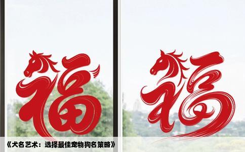 《犬名艺术：选择最佳宠物狗名策略》