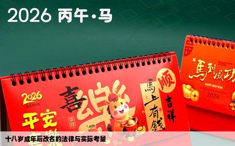 十八岁成年后改名的法律与实际考量