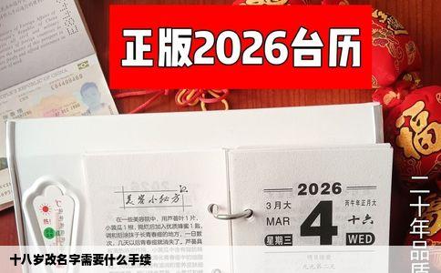 十八岁改名字需要什么手续