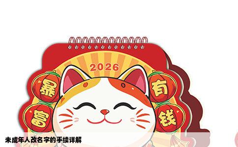 未成年人改名字的手续详解