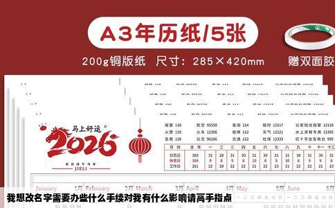 我想改名字需要办些什么手续对我有什么影响请高手指点