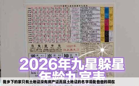 我乡下的家只有土地证没有房产证而且土地证的名字是我爸爸的现在