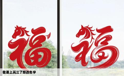 我要上高三了想改名字