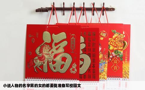 小说人物的名字男的女的都要我准备写校园文