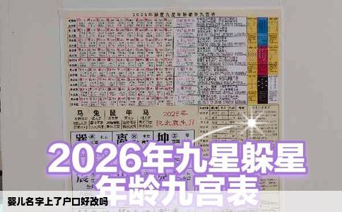 婴儿名字上了户口好改吗