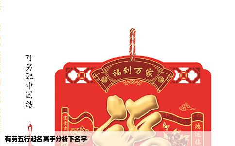 有劳五行起名高手分析下名字