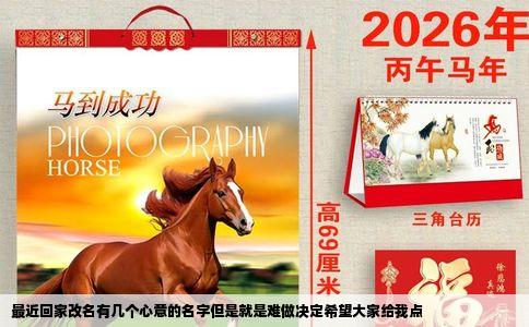 最近回家改名有几个心意的名字但是就是难做决定希望大家给我点